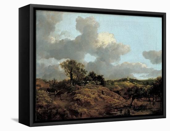 Wooded Landscape with Herdsman Seated, C.1748-Thomas Gainsborough-Framed Premier Image Canvas