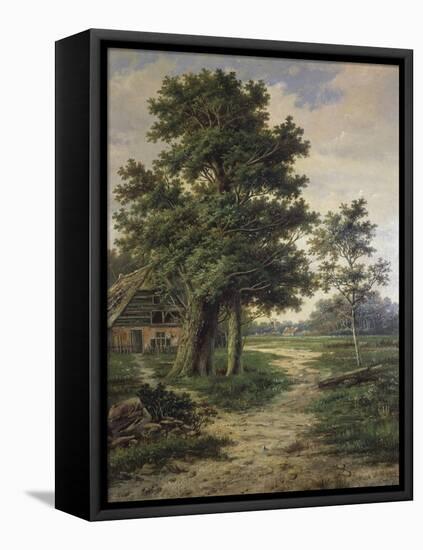 Wooded Landscape-Barend Cornelis Koekkoek-Framed Premier Image Canvas