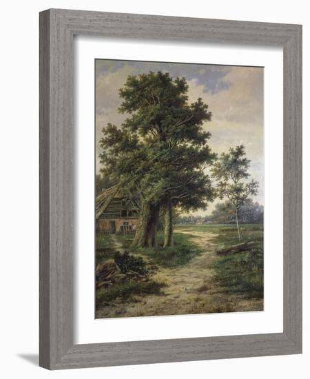 Wooded Landscape-Barend Cornelis Koekkoek-Framed Giclee Print