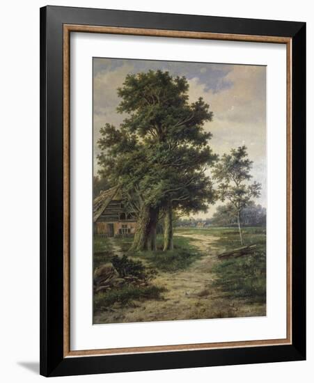 Wooded Landscape-Barend Cornelis Koekkoek-Framed Giclee Print