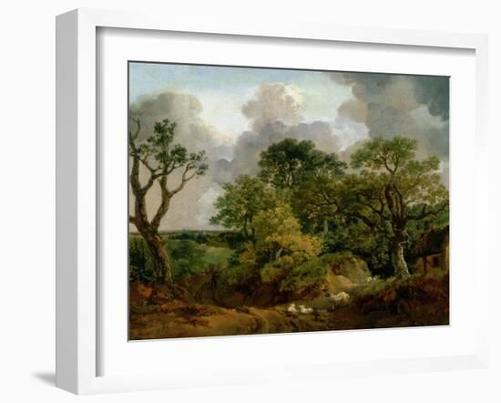 Wooded Landscape-Thomas Gainsborough-Framed Giclee Print