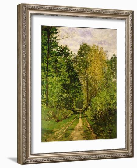 Wooded Path, 1865-Claude Monet-Framed Giclee Print