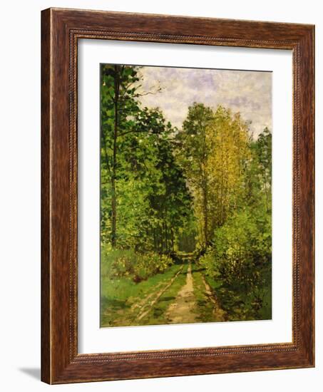 Wooded Path, 1865-Claude Monet-Framed Giclee Print