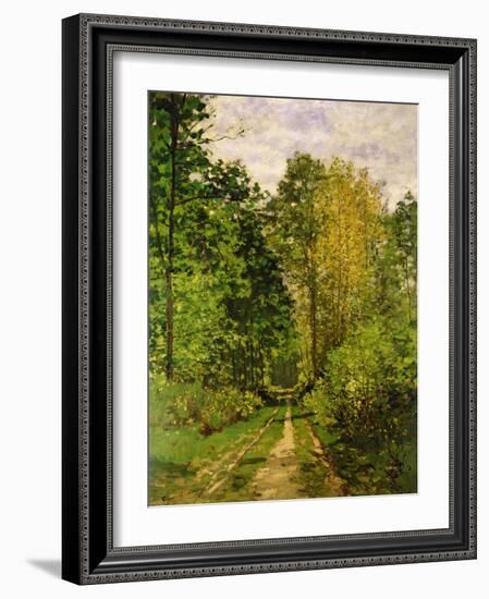 Wooded Path, 1865-Claude Monet-Framed Giclee Print