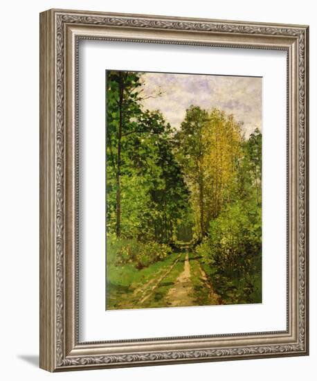 Wooded Path, 1865-Claude Monet-Framed Giclee Print