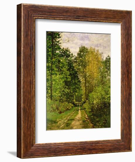 Wooded Path, 1865-Claude Monet-Framed Giclee Print