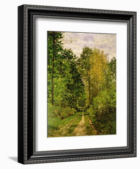 Wooded Path, 1865-Claude Monet-Framed Giclee Print