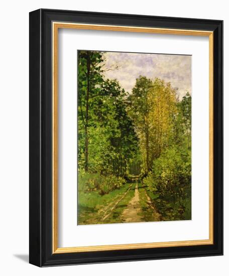 Wooded Path, 1865-Claude Monet-Framed Giclee Print