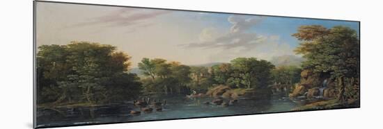 Wooded River Landscape-George the Elder Barret-Mounted Giclee Print