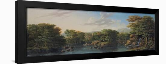 Wooded River Landscape-George the Elder Barret-Framed Giclee Print