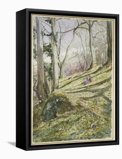 Wooded Slope with Four Figures-John William Inchbold-Framed Premier Image Canvas