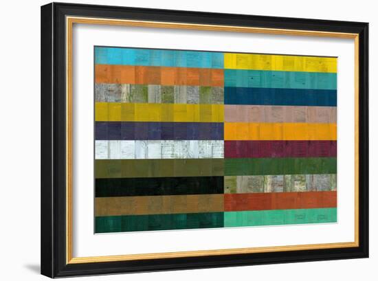 Wooden Abstract VIII-Michelle Calkins-Framed Art Print