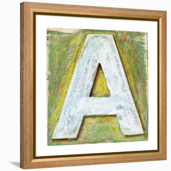 Wooden Alphabet Block, Letter A-donatas1205-Framed Stretched Canvas