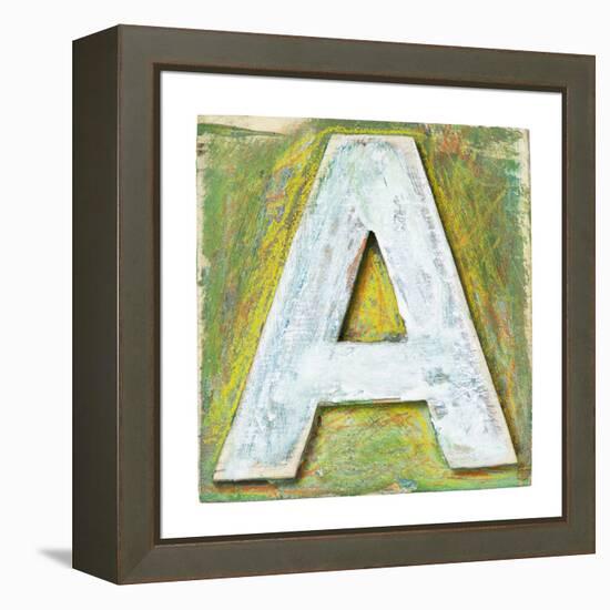 Wooden Alphabet Block, Letter A-donatas1205-Framed Stretched Canvas