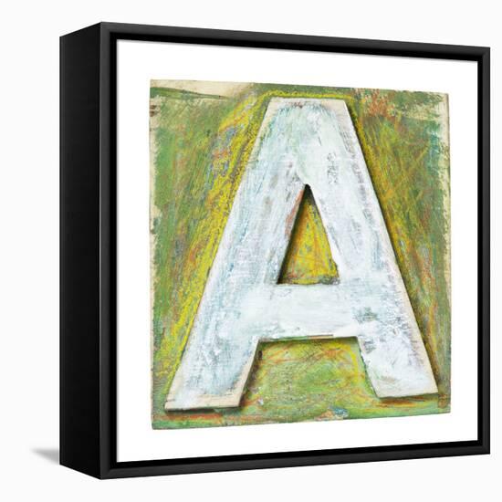 Wooden Alphabet Block, Letter A-donatas1205-Framed Stretched Canvas