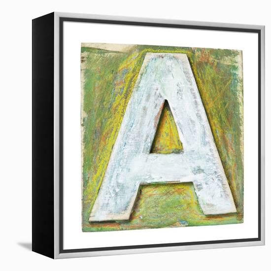 Wooden Alphabet Block, Letter A-donatas1205-Framed Stretched Canvas
