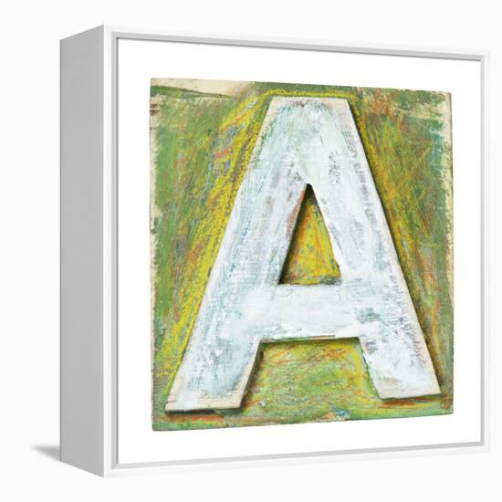 Wooden Alphabet Block, Letter A-donatas1205-Framed Stretched Canvas