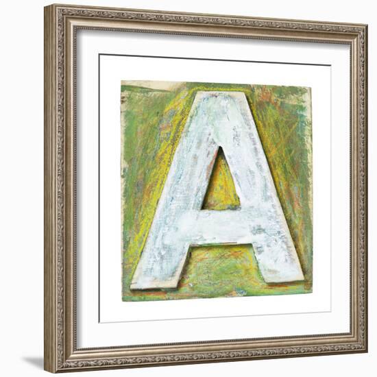 Wooden Alphabet Block, Letter A-donatas1205-Framed Premium Giclee Print