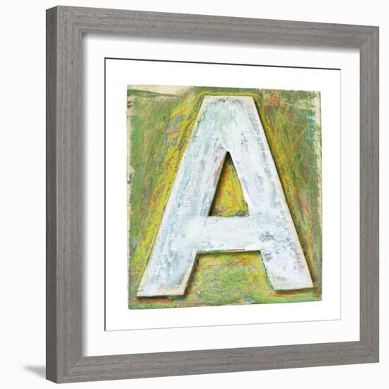 Wooden Alphabet Block, Letter A-donatas1205-Framed Premium Giclee Print