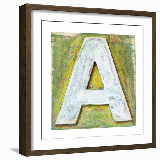 Wooden Alphabet Block, Letter A-donatas1205-Framed Premium Giclee Print