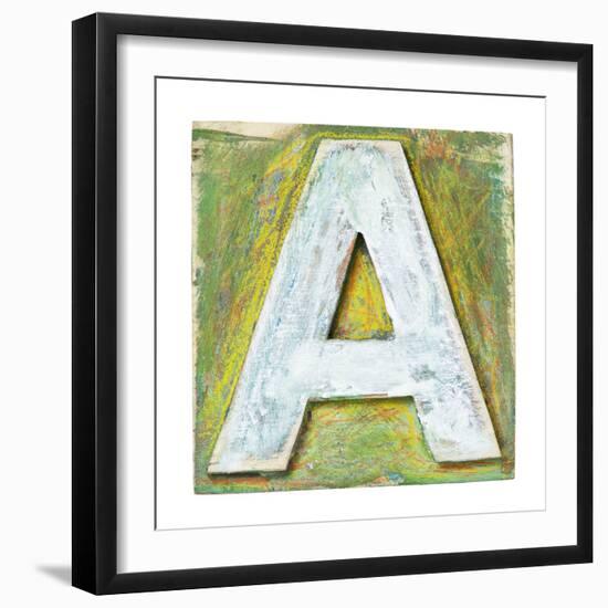 Wooden Alphabet Block, Letter A-donatas1205-Framed Premium Giclee Print