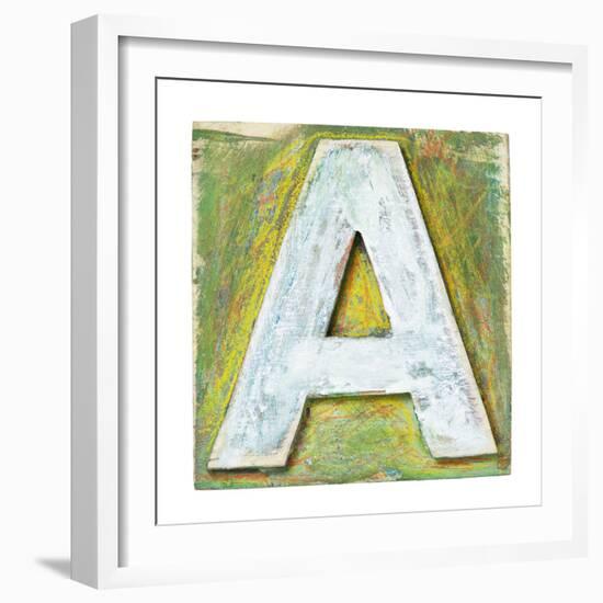 Wooden Alphabet Block, Letter A-donatas1205-Framed Premium Giclee Print