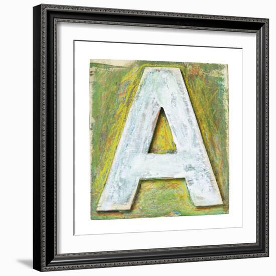 Wooden Alphabet Block, Letter A-donatas1205-Framed Premium Giclee Print