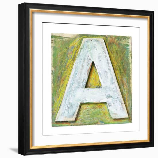 Wooden Alphabet Block, Letter A-donatas1205-Framed Premium Giclee Print