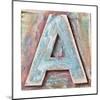 Wooden Alphabet Block, Letter A-donatas1205-Mounted Art Print