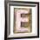 Wooden Alphabet Block, Letter E-donatas1205-Framed Premium Giclee Print