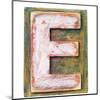 Wooden Alphabet Block, Letter E-donatas1205-Mounted Art Print
