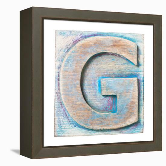 Wooden Alphabet Block, Letter G-donatas1205-Framed Stretched Canvas