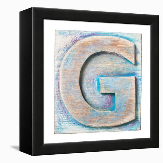 Wooden Alphabet Block, Letter G-donatas1205-Framed Stretched Canvas