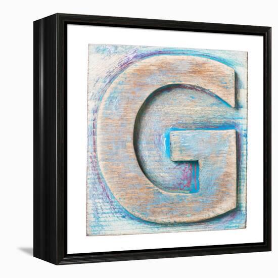 Wooden Alphabet Block, Letter G-donatas1205-Framed Stretched Canvas