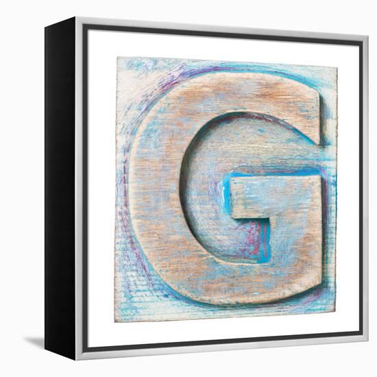 Wooden Alphabet Block, Letter G-donatas1205-Framed Stretched Canvas