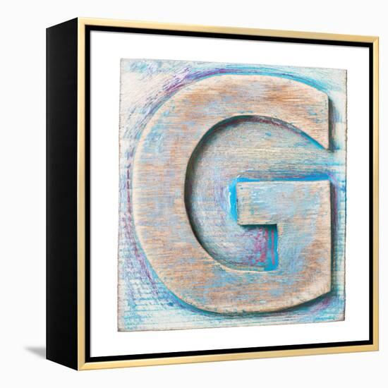 Wooden Alphabet Block, Letter G-donatas1205-Framed Stretched Canvas