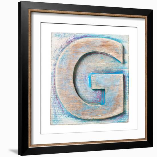 Wooden Alphabet Block, Letter G-donatas1205-Framed Premium Giclee Print