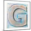 Wooden Alphabet Block, Letter G-donatas1205-Mounted Art Print