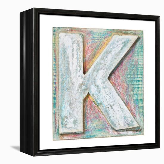 Wooden Alphabet Block, Letter K-donatas1205-Framed Stretched Canvas