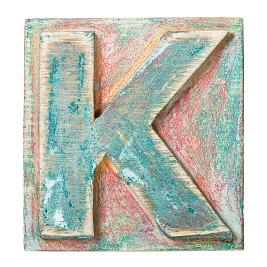Wooden Alphabet Block Letter K Art Print By Donatas1205 Art