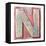 Wooden Alphabet Block, Letter N-donatas1205-Framed Stretched Canvas