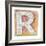 Wooden Alphabet Block, Letter R-donatas1205-Framed Art Print