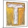 Wooden Alphabet Block, Letter T-donatas1205-Mounted Art Print