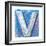 Wooden Alphabet Block, Letter V-donatas1205-Framed Art Print