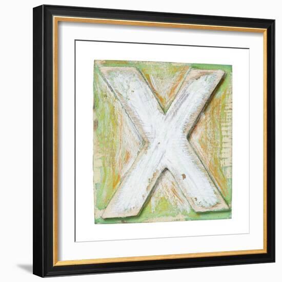 Wooden Alphabet Block, Letter X-donatas1205-Framed Premium Giclee Print