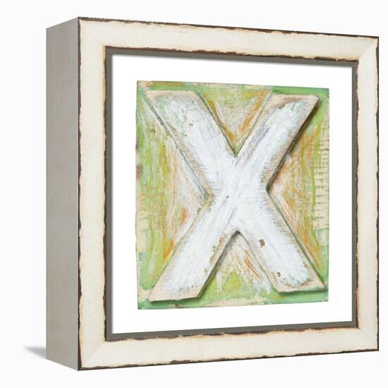 Wooden Alphabet Block, Letter X-donatas1205-Framed Stretched Canvas