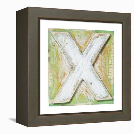 Wooden Alphabet Block, Letter X-donatas1205-Framed Stretched Canvas