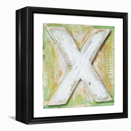 Wooden Alphabet Block, Letter X-donatas1205-Framed Stretched Canvas