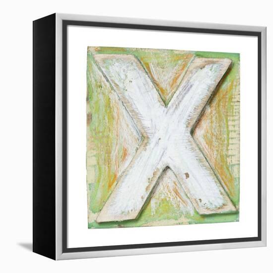 Wooden Alphabet Block, Letter X-donatas1205-Framed Stretched Canvas