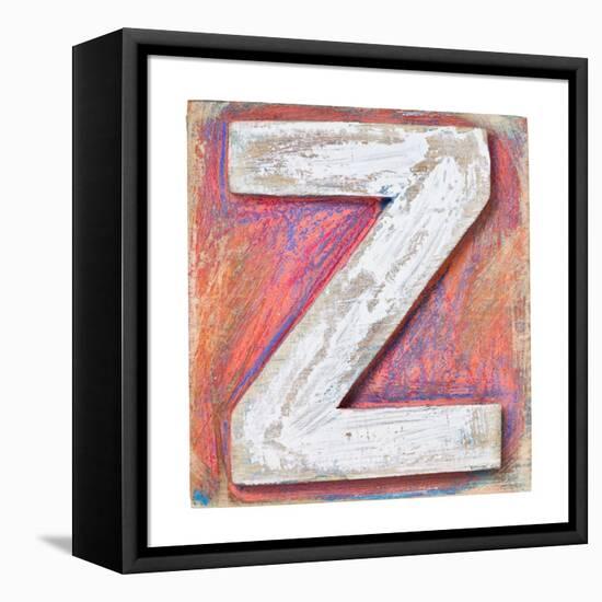 Wooden Alphabet Block, Letter Z-donatas1205-Framed Stretched Canvas